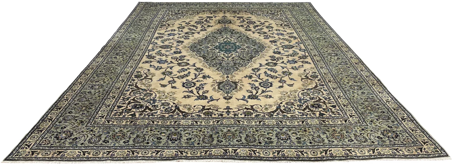 Perserteppich Keshan 410 x 295 cm Wolle handgeknüpft