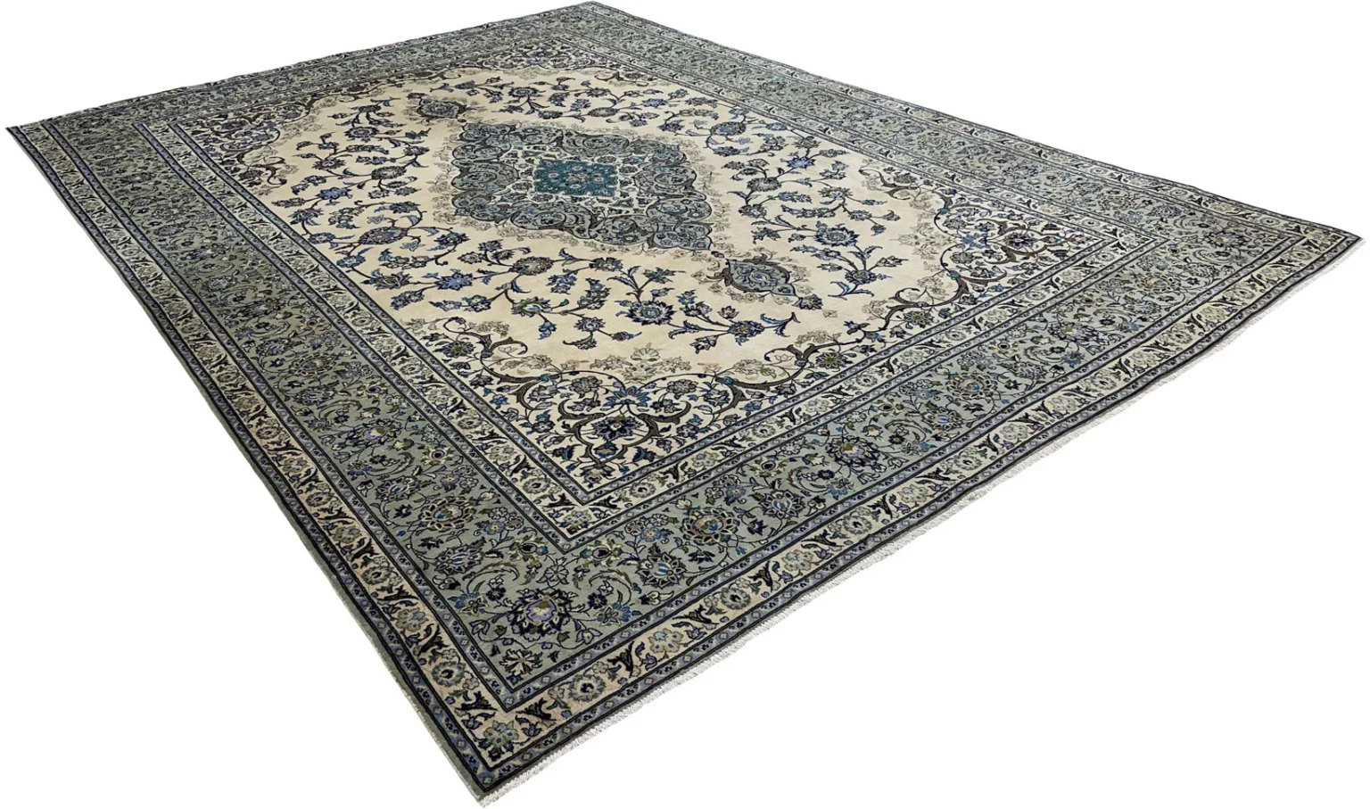 Perserteppich Keshan 410 x 295 cm Wolle handgeknüpft