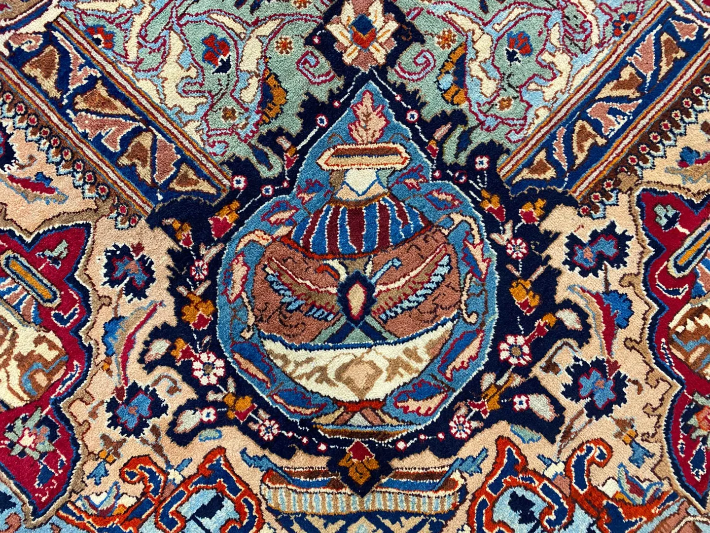 Perserteppich Kashmar 368 x 282 cm Wolle handgeknüpft