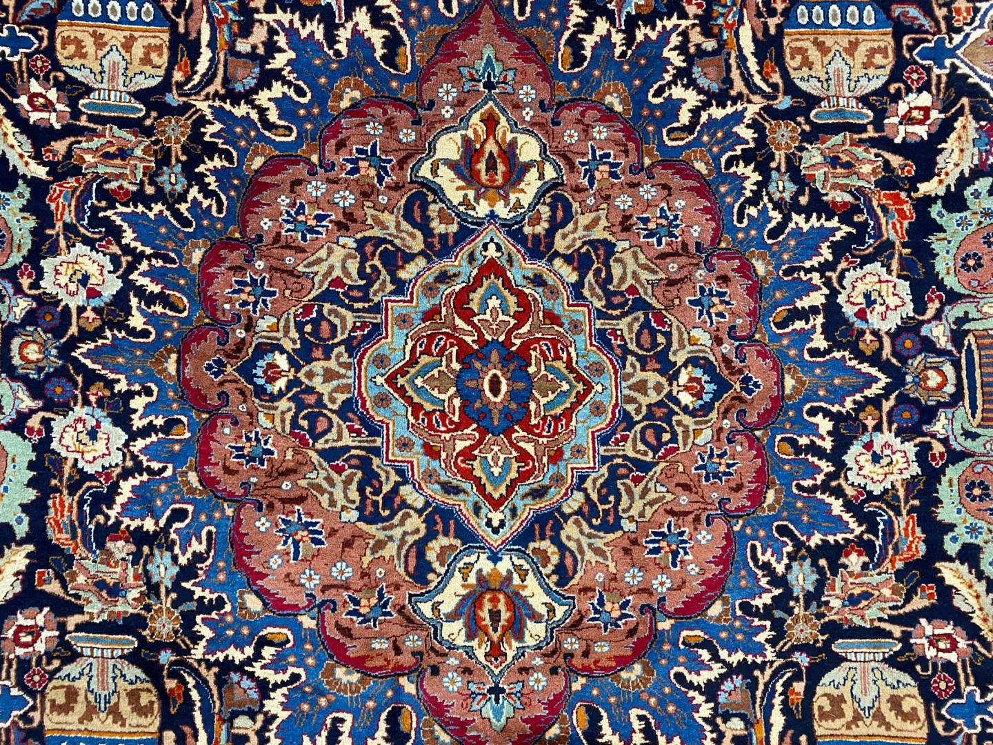 Perserteppich Kashmar 368 x 282 cm Wolle handgeknüpft