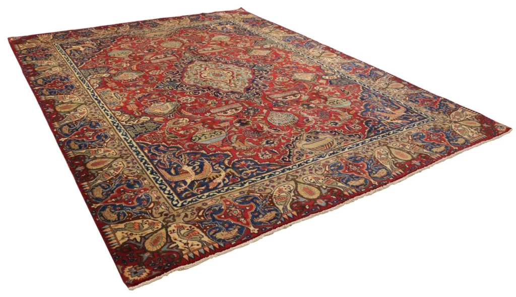 kashmar-perserteppich-390-x-293-cm-200000-300000-knoten-m-1-2 Perserteppich Kashmar 390 x 293 cm Wolle handgeknüpft