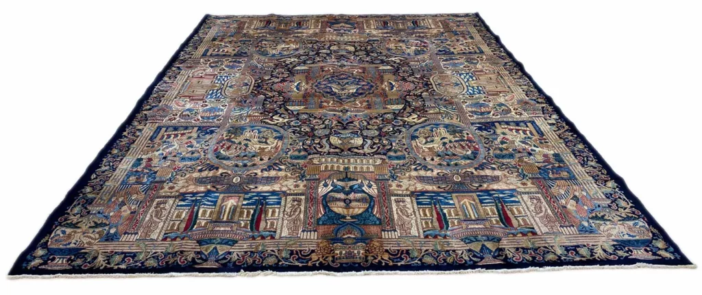 kashmar-perserteppich-395-x-296-cm-zirkhaki-muster-200000-300000-1 Perserteppich Kashmar 395 x 296 cm Wolle handgeknüpft