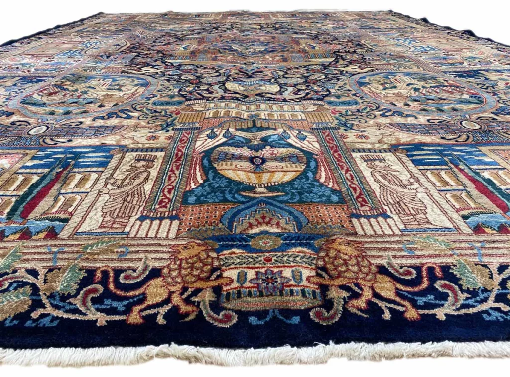 kashmar-perserteppich-395-x-296-cm-zirkhaki-muster-200000-300000-4 Perserteppich Kashmar 395 x 296 cm Wolle handgeknüpft