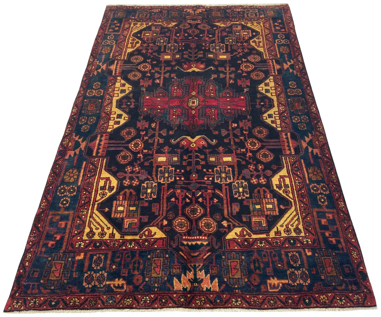 Perserteppich Nahawand 225 x 143 cm Wolle handgeknüpft