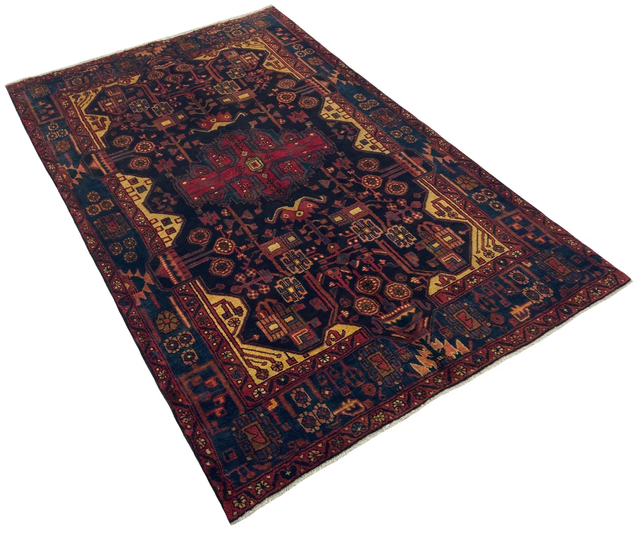 Perserteppich Nahawand 225 x 143 cm Wolle handgeknüpft