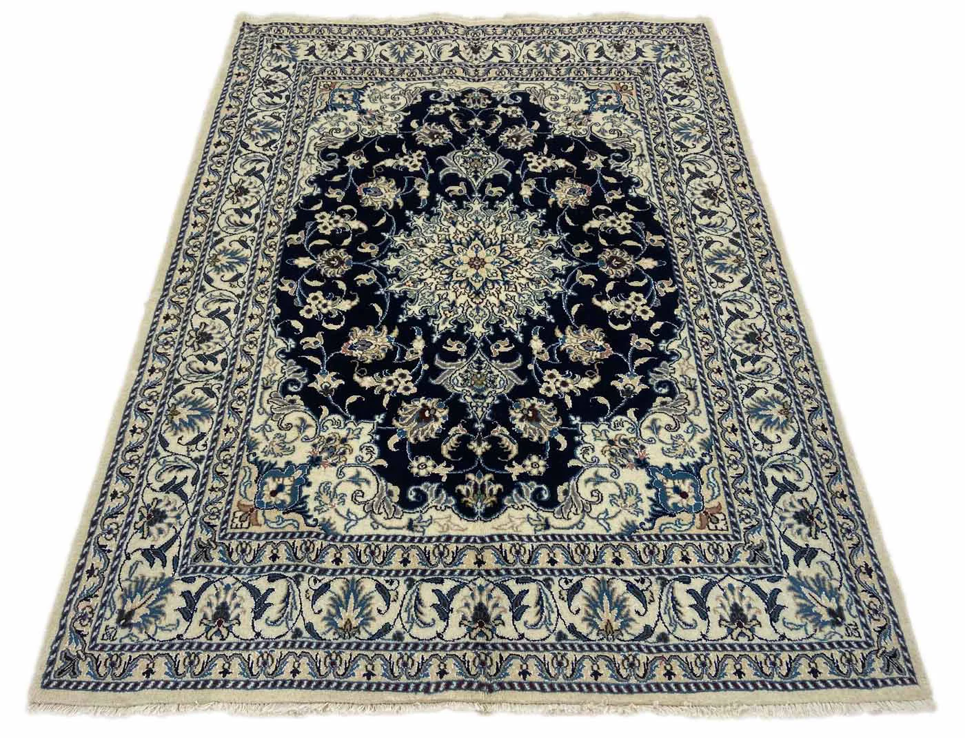 Perserteppich Nain 210 x 153 cm Wolle handgeknüpft