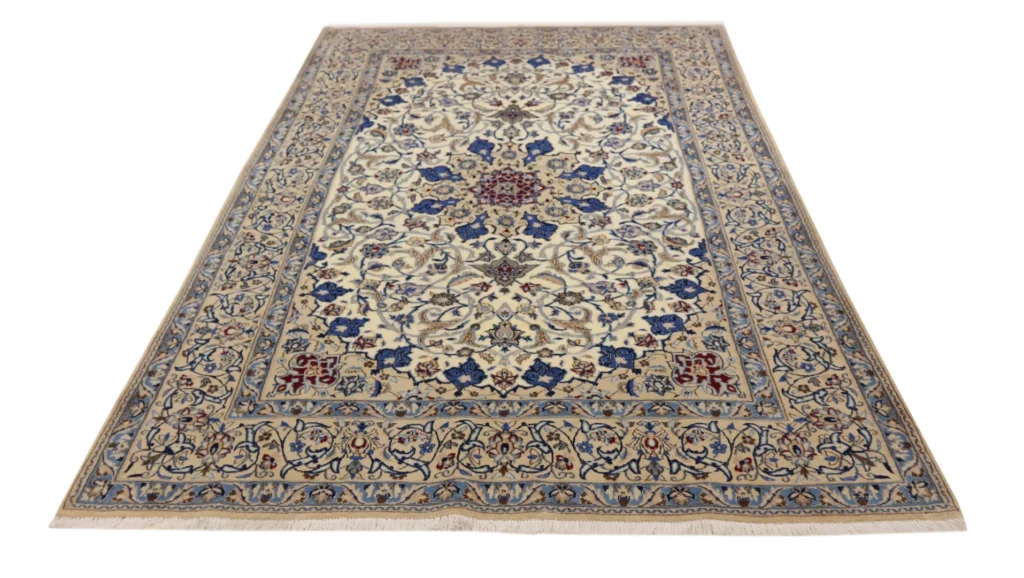 Perserteppich Nain 255 x 158 cm Wolle handgeknüpft (Verkauft)