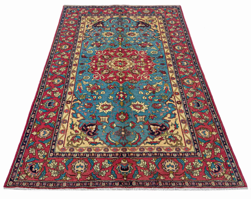Perserteppich Keshan 220 x 147 cm Wolle handgeknüpft