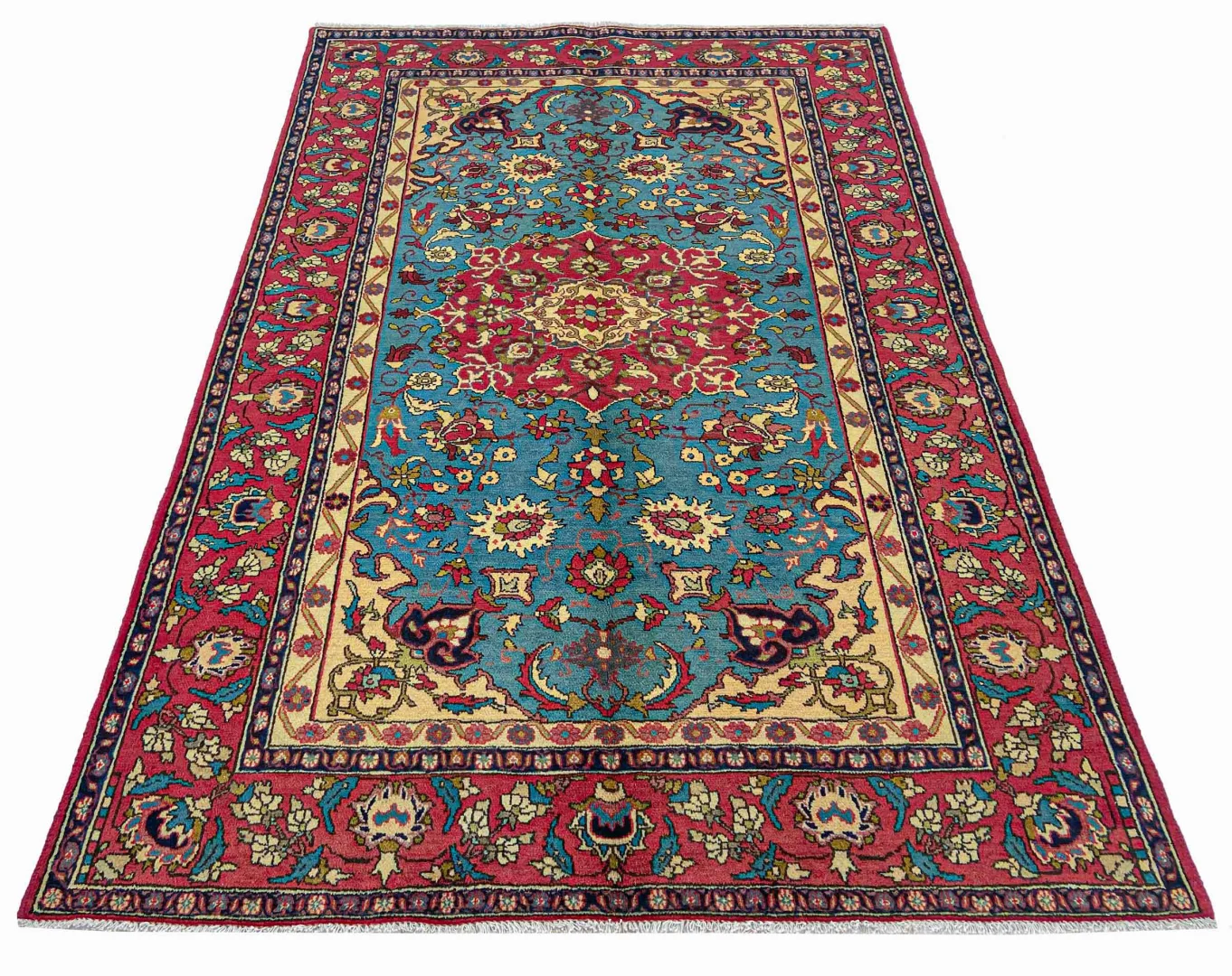 Perserteppich Keshan 220 x 147 cm Wolle handgeknüpft