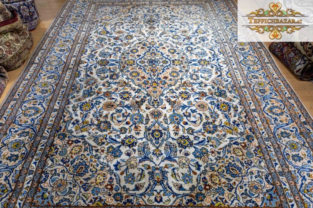 Perserteppich Kashan 364 x 249 cm handgeknüpft (Verkauft)