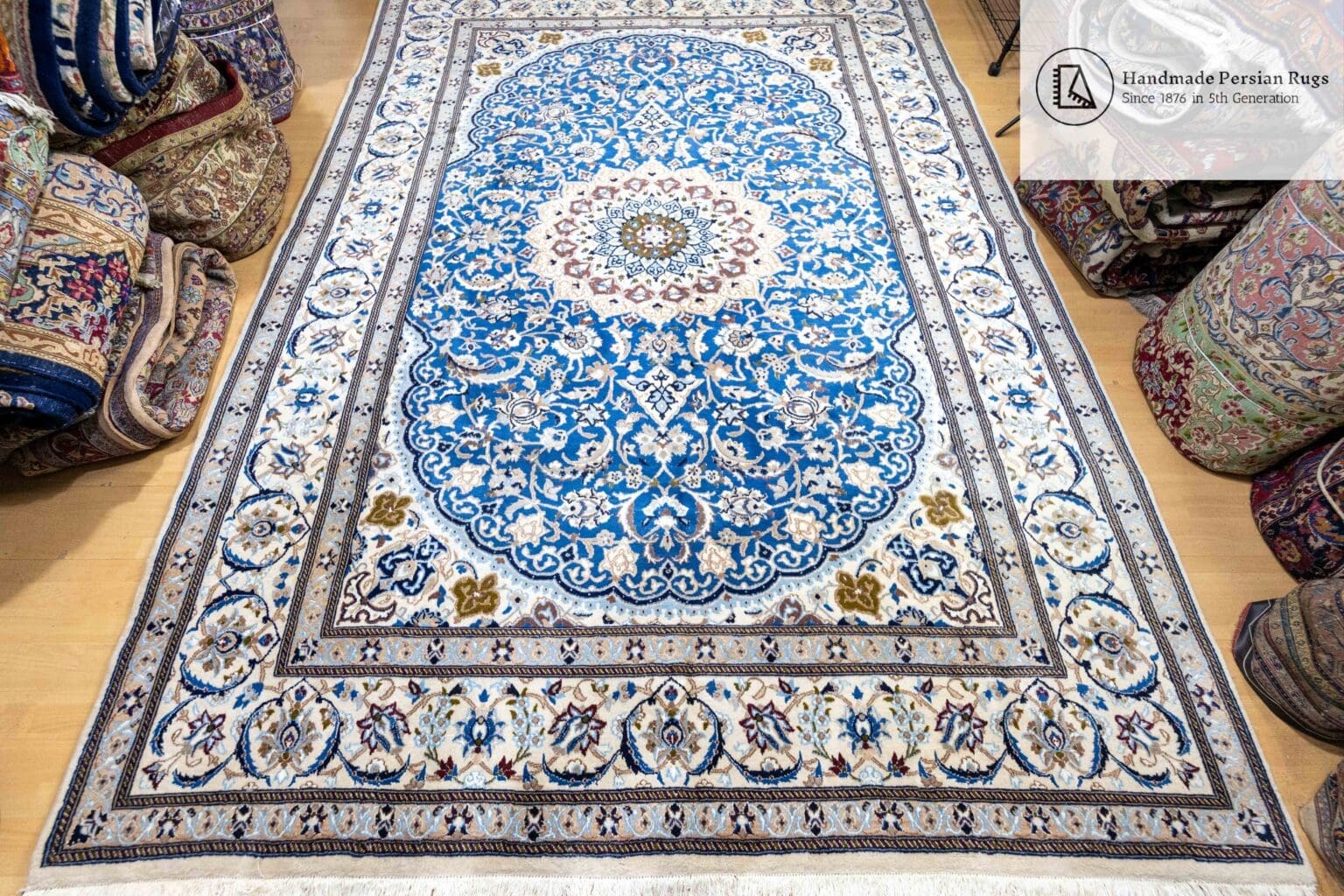 Perserteppich Nain 348 x 250 cm Wolle handgeknüpft (Verkauft)