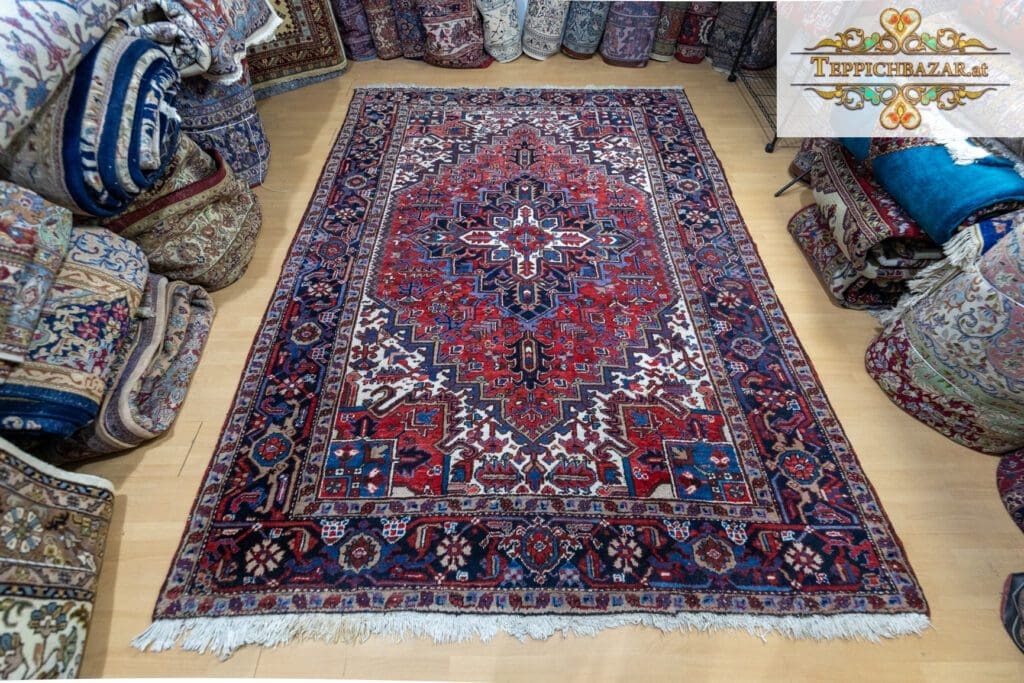 Perserteppich Heriz 301 x 216 cm Wolle handgeknüpft