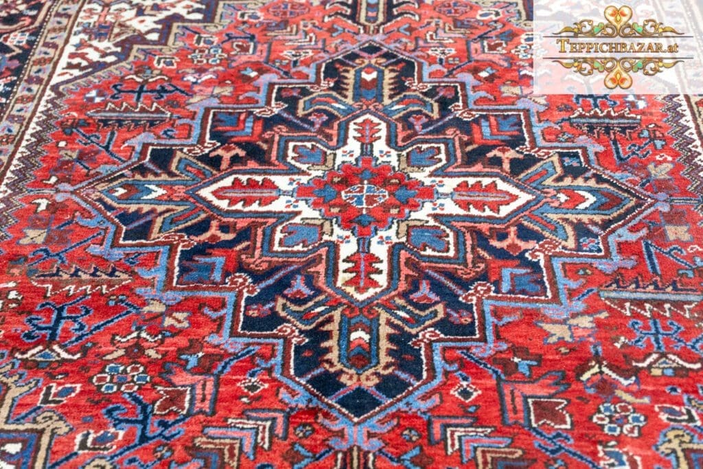 Perserteppich Heriz 301 x 216 cm Wolle handgeknüpft