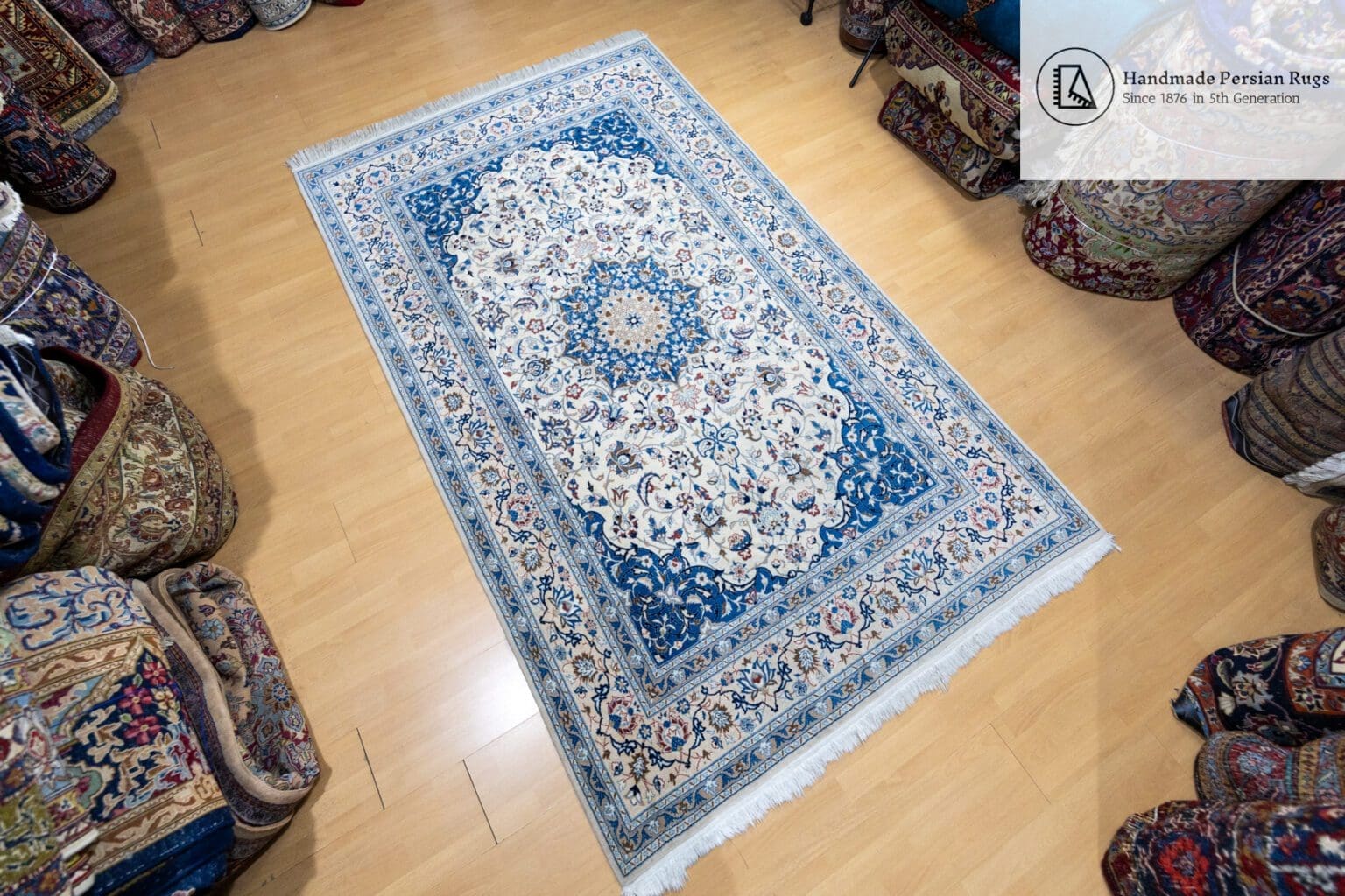 Perserteppich Nain 255 x 155 cm Wolle handgeknüpft (Verkauft)
