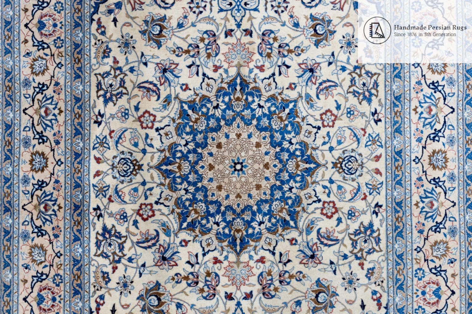 Perserteppich Nain 255 x 155 cm Wolle handgeknüpft (Verkauft)