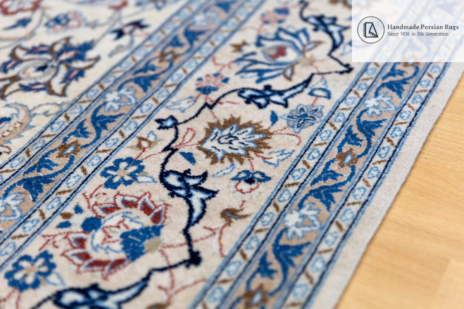 Perserteppich Nain 255 x 155 cm Wolle handgeknüpft (Verkauft)
