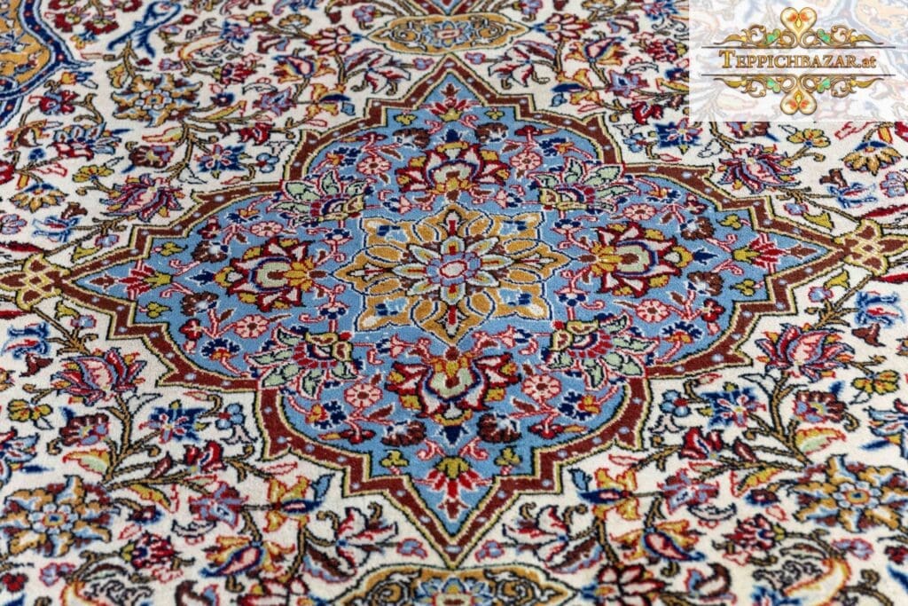 Perserteppich Kashan 287 x 200 cm Wolle handgeknüpft