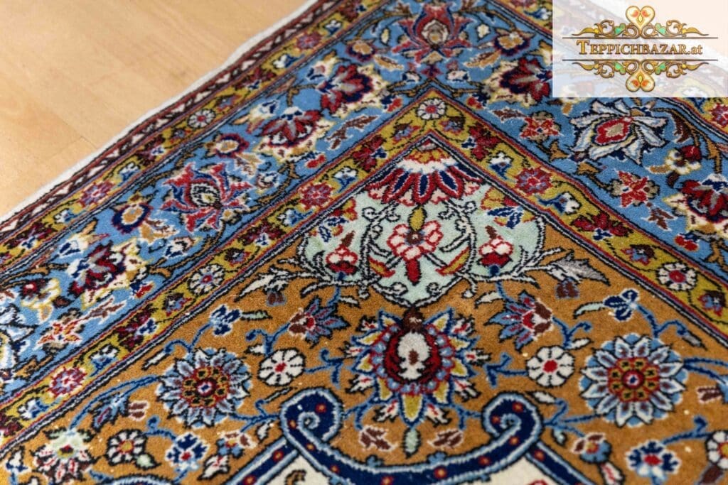 Perserteppich Kashan 287 x 200 cm Wolle handgeknüpft
