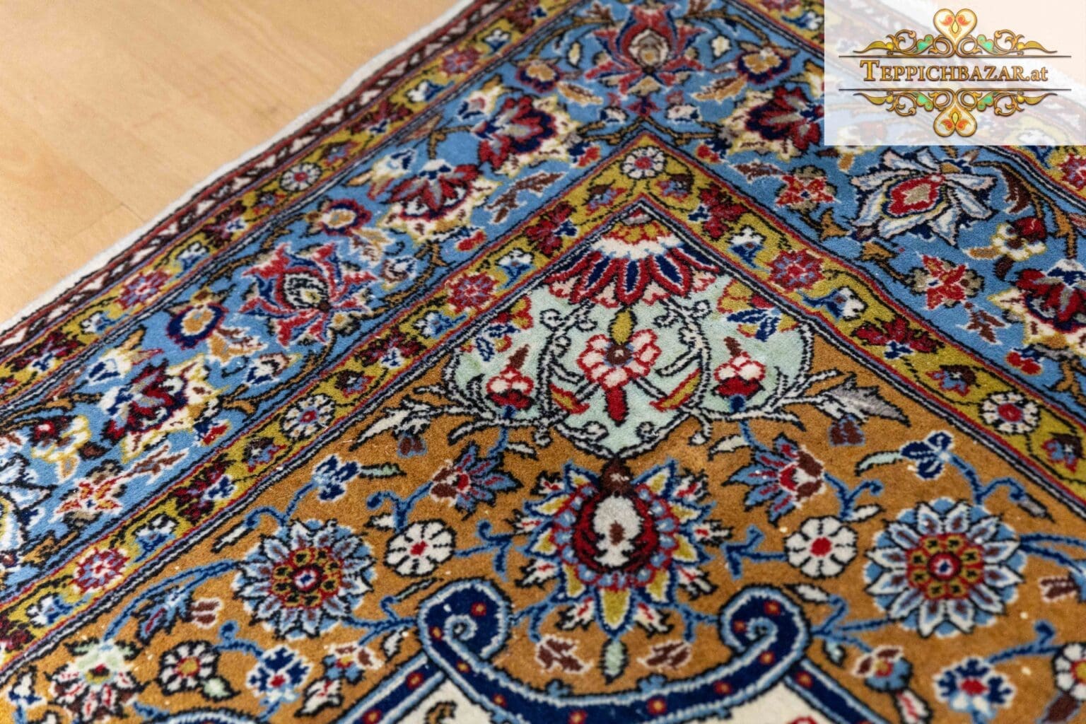 Perserteppich Kashan 287 x 200 cm Wolle handgeknüpft