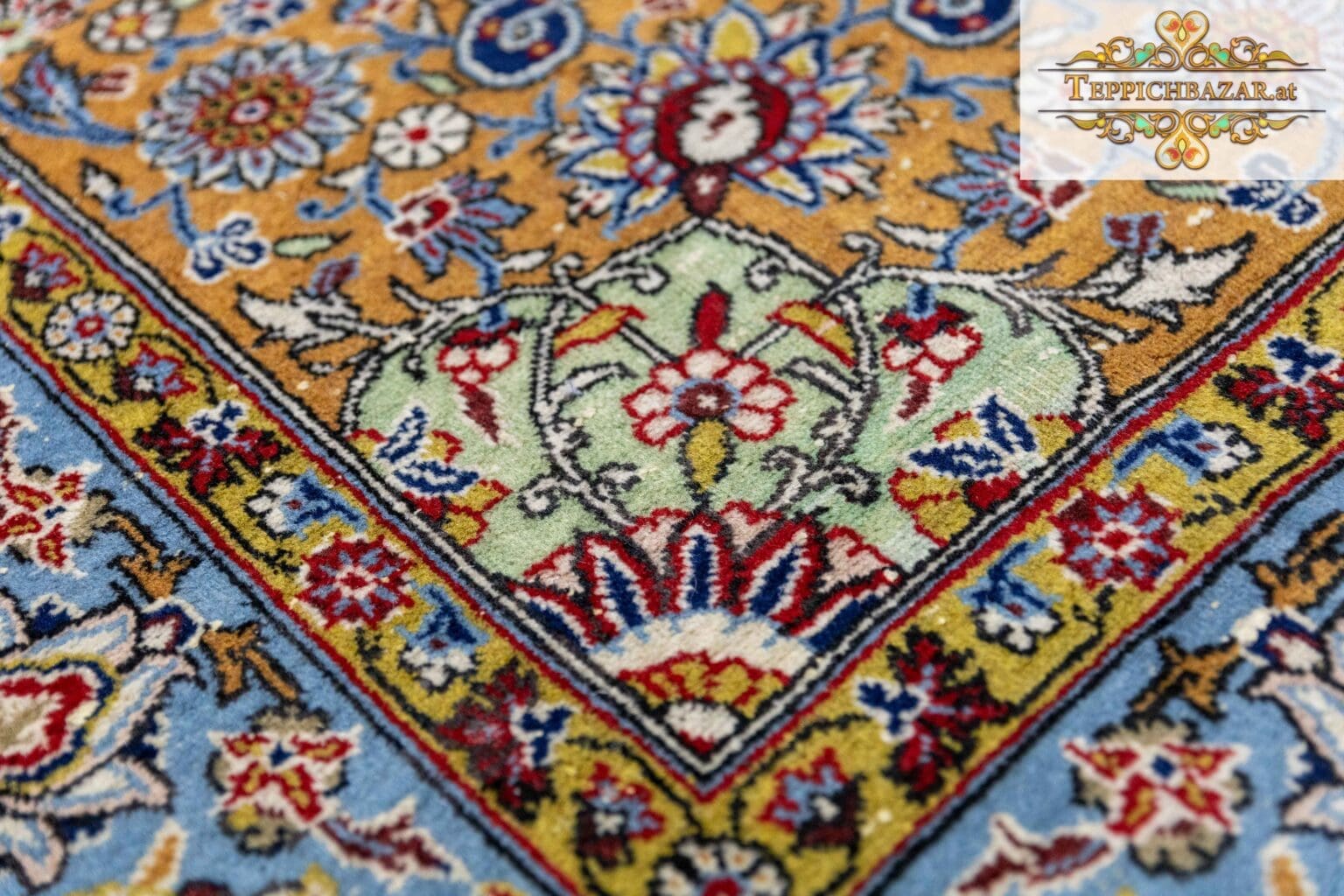 Perserteppich Kashan 287 x 200 cm Wolle handgeknüpft