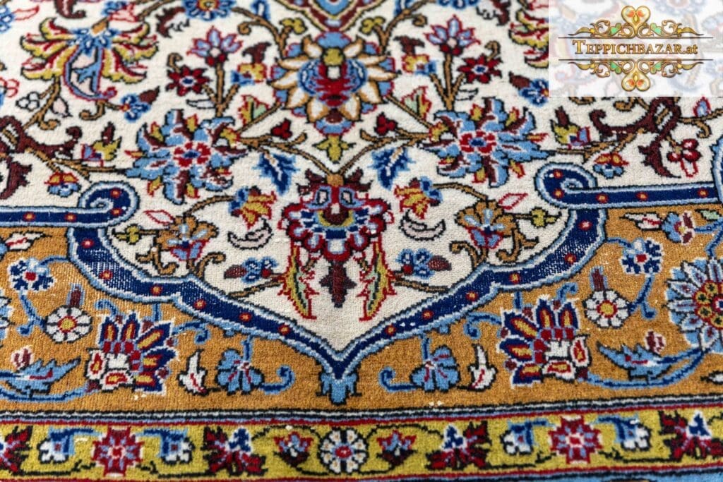 Perserteppich Kashan 287 x 200 cm Wolle handgeknüpft