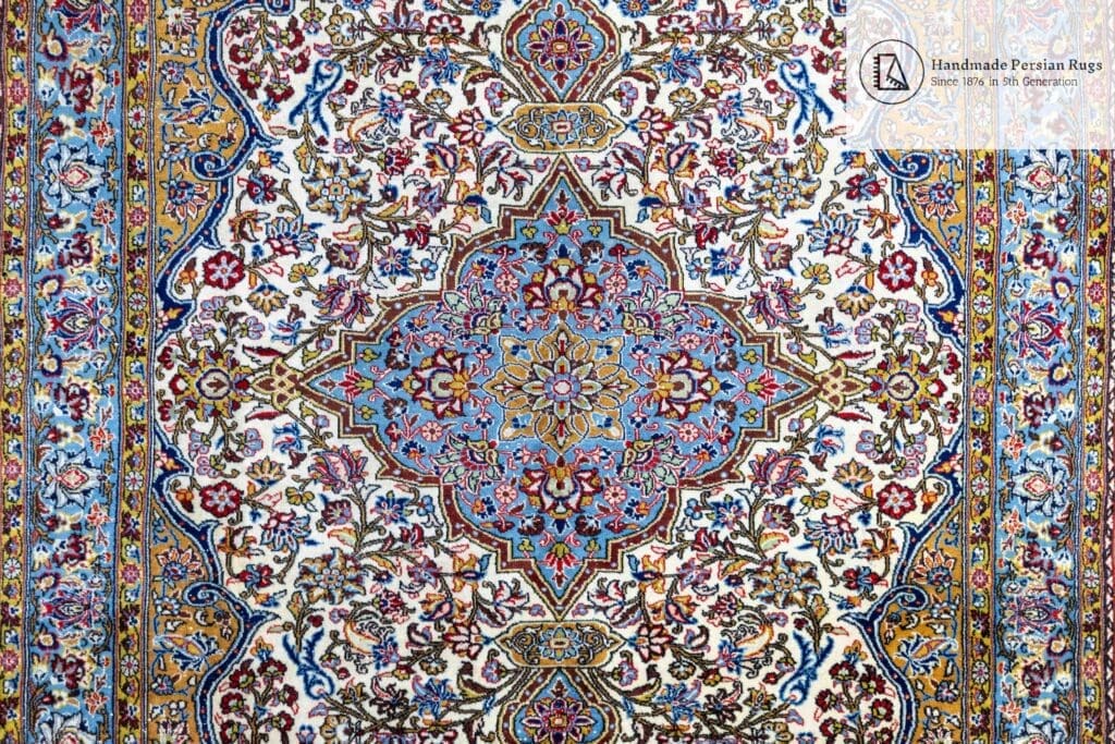 Perserteppich Kashan 287 x 200 cm Wolle handgeknüpft