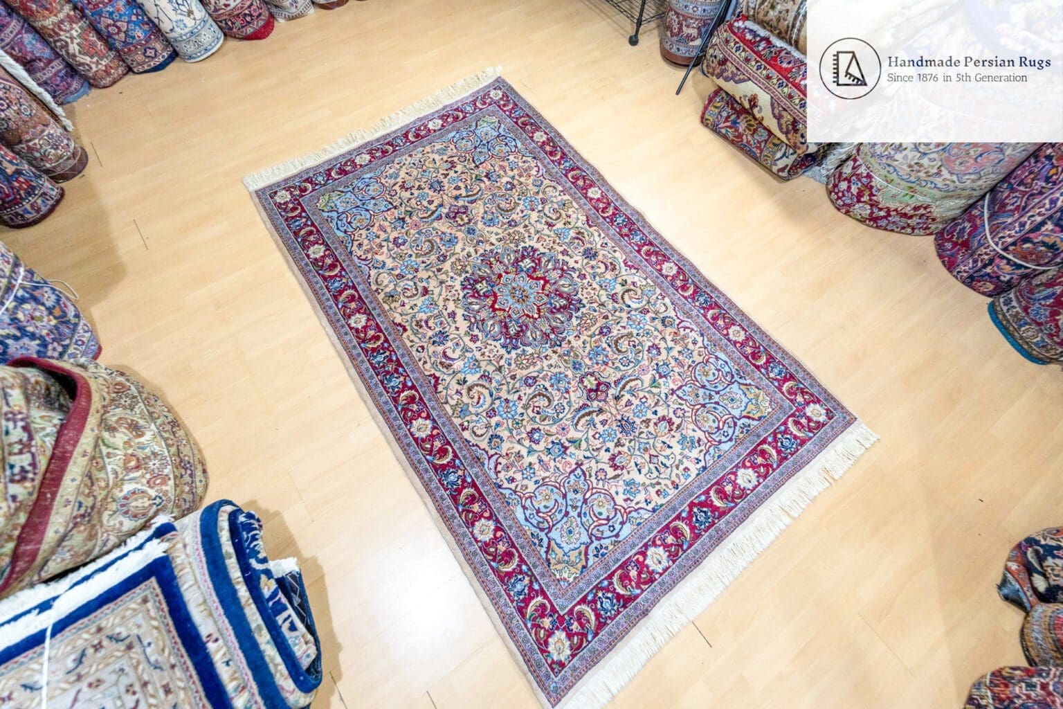 Perserteppich Kashan 225 x 140 cm handgeknüpft (Verkauft)