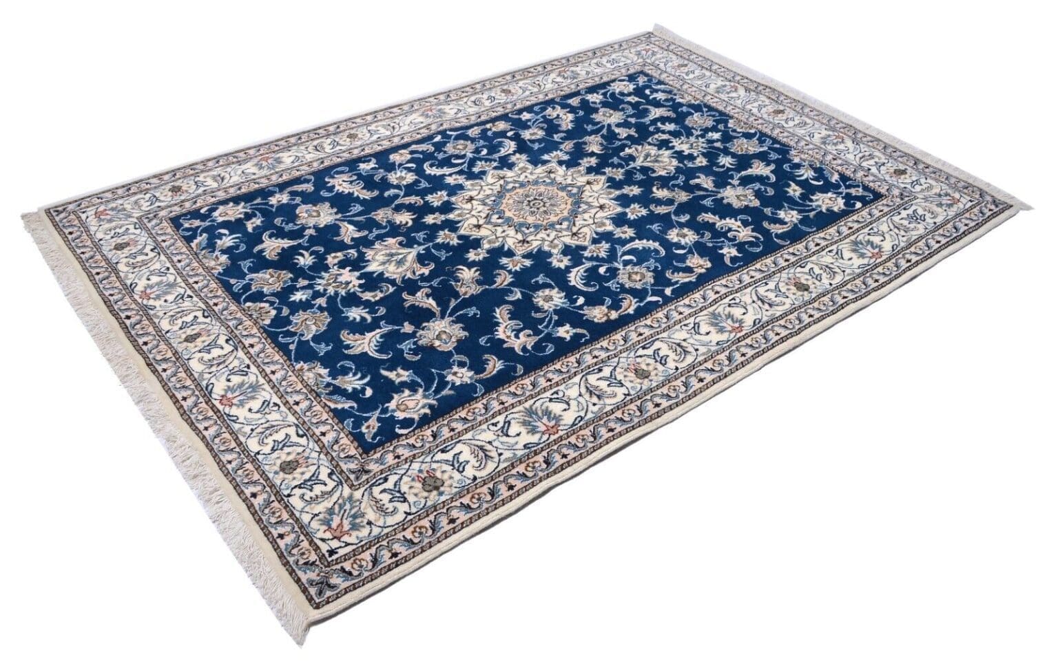 Perserteppich Nain 237 x 163 cm Wolle handgeknüpft (Verkauft)