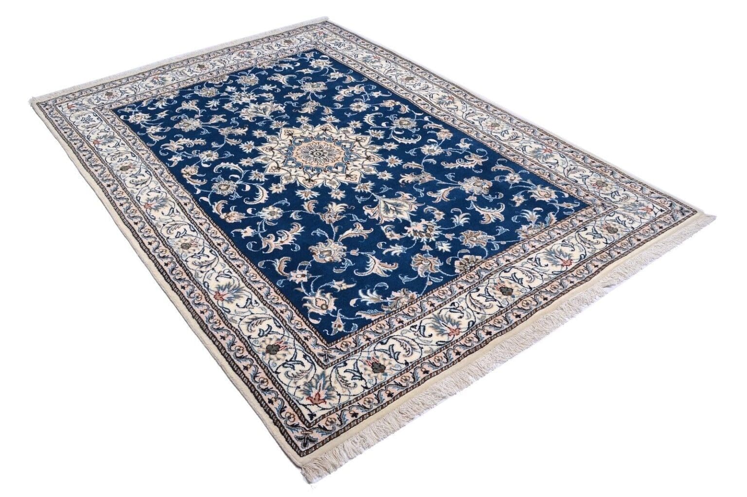 Perserteppich Nain 237 x 163 cm Wolle handgeknüpft (Verkauft)