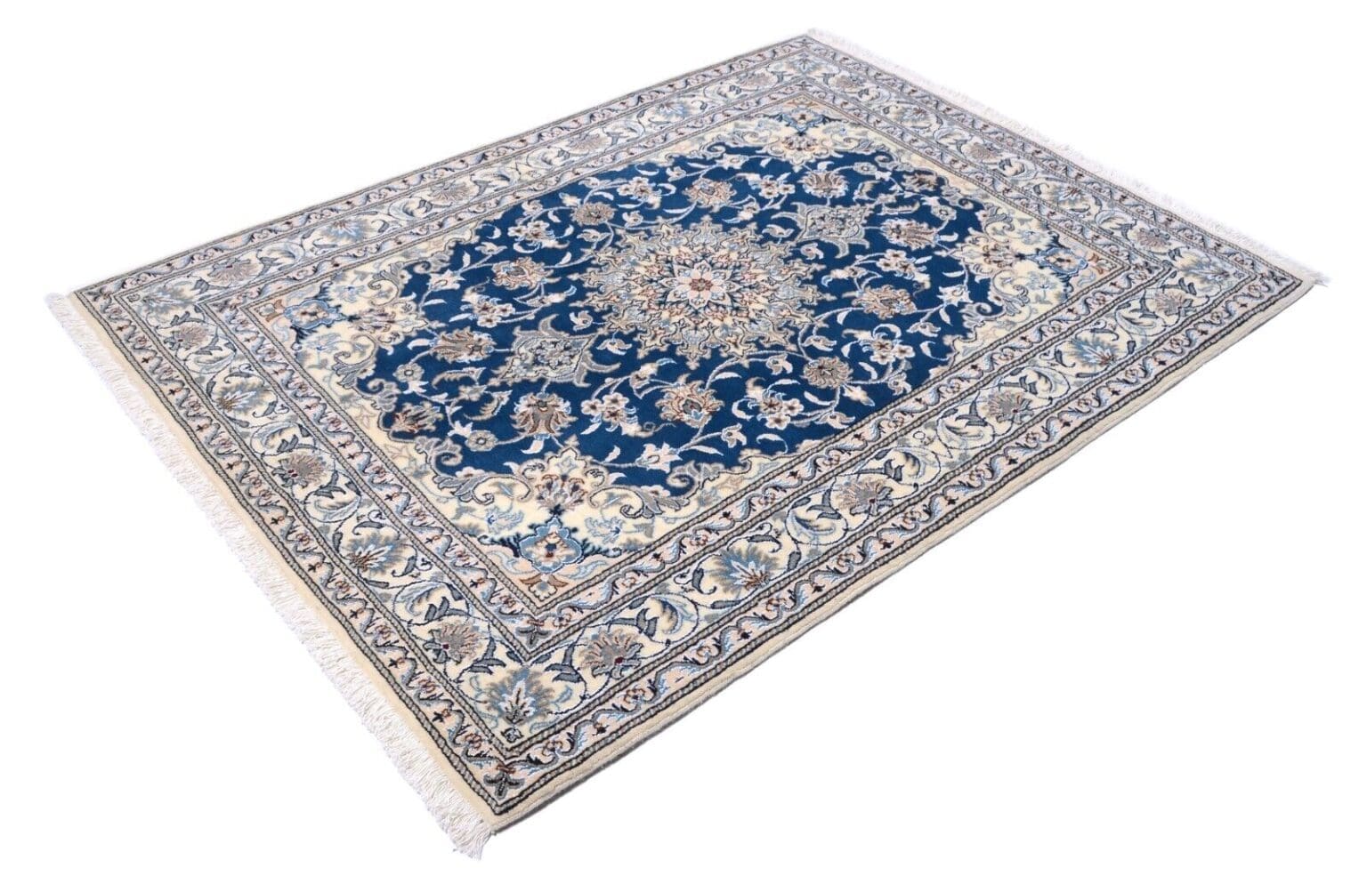 Perserteppich Nain 197 x 147 cm Wolle Handgeknüpft (Verkauft)