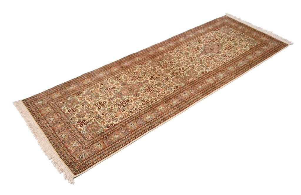 Orientteppich 219 x 76 cm Seide handgeknüpft