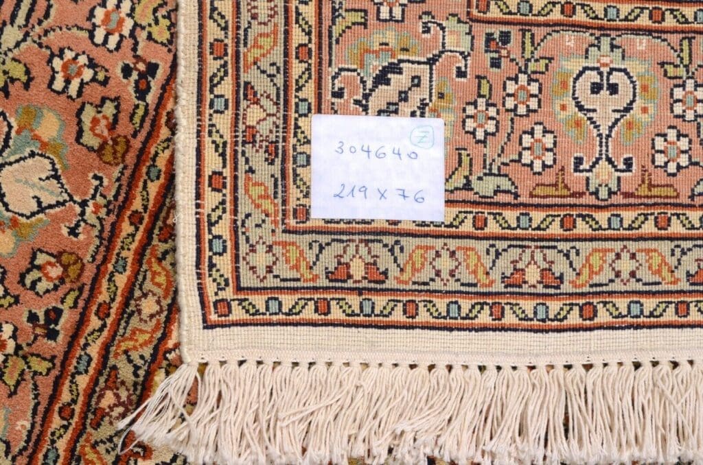 Orientteppich 219 x 76 cm Seide handgeknüpft