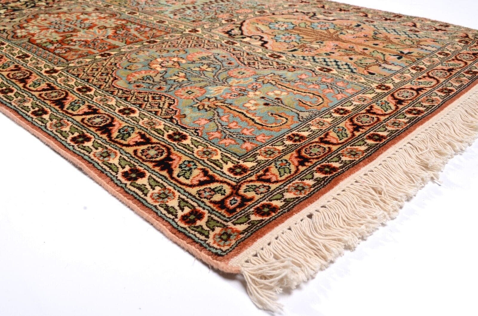 Orientteppich Kaschmir 210 x 76 cm Seide handgeknüpft