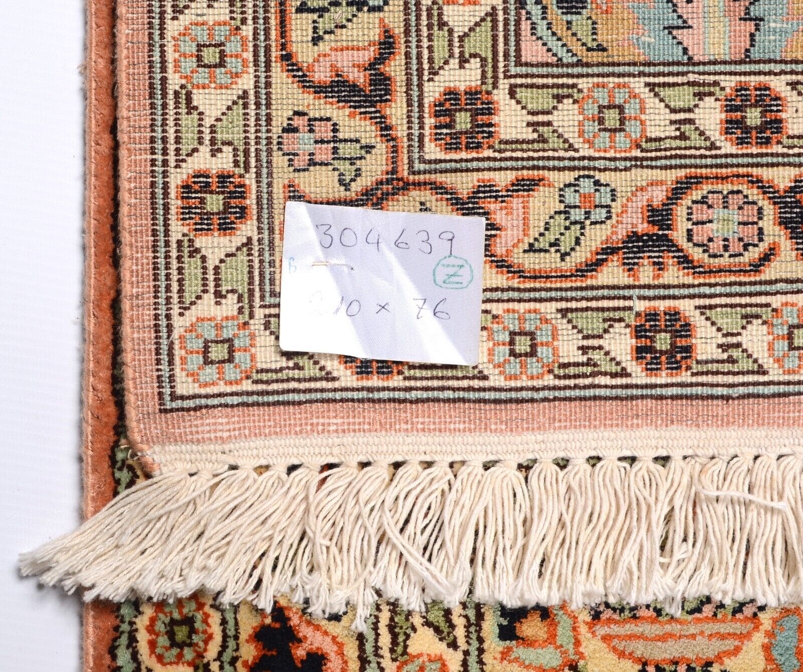 Orientteppich Kaschmir 210 x 76 cm Seide handgeknüpft