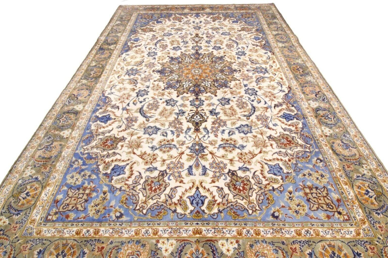 Perserteppich Isfahan 381 x 255 cm Wolle handgeknüpft