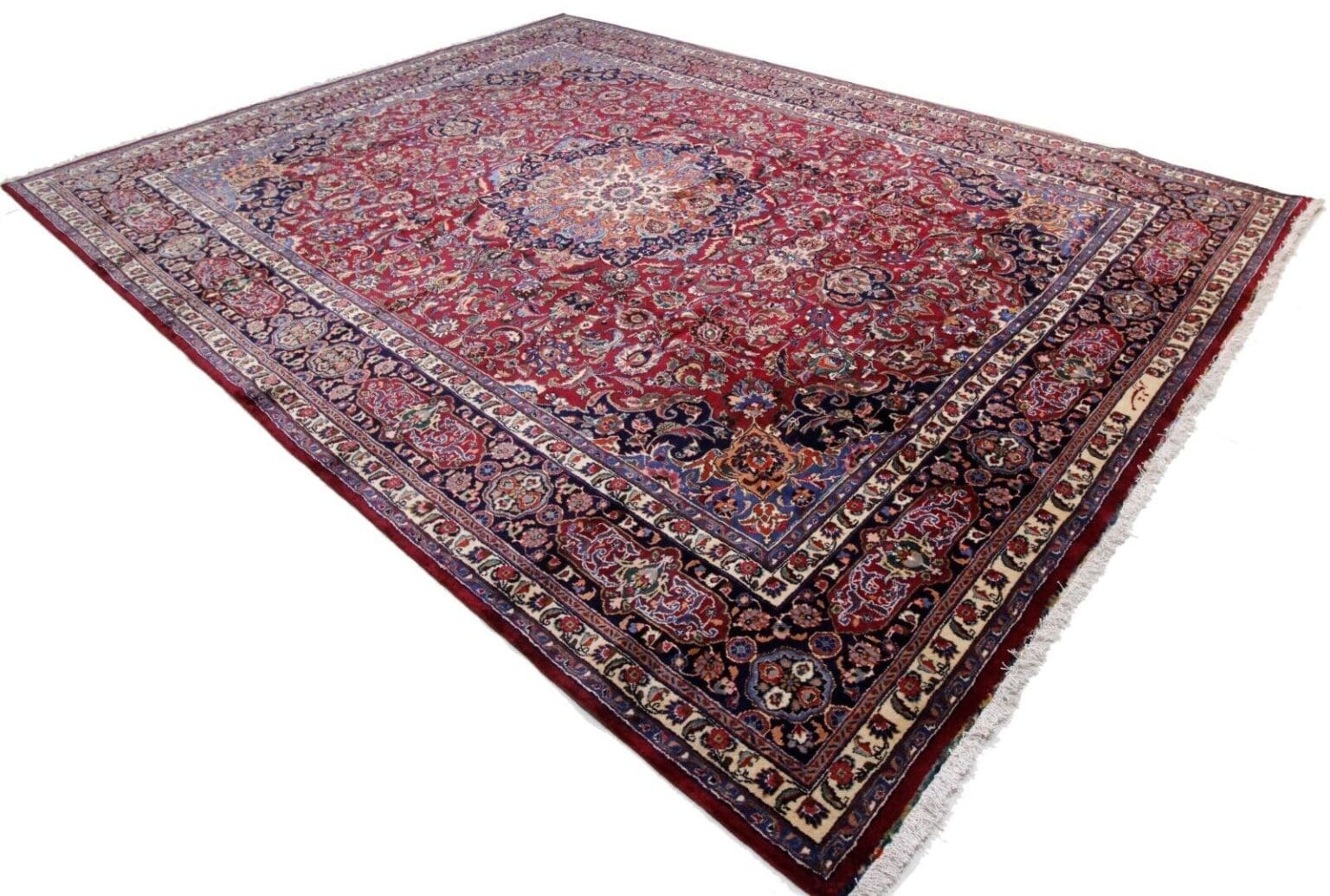 Perserteppich Mashad 406 x 296 cm Wolle handgeknüpft