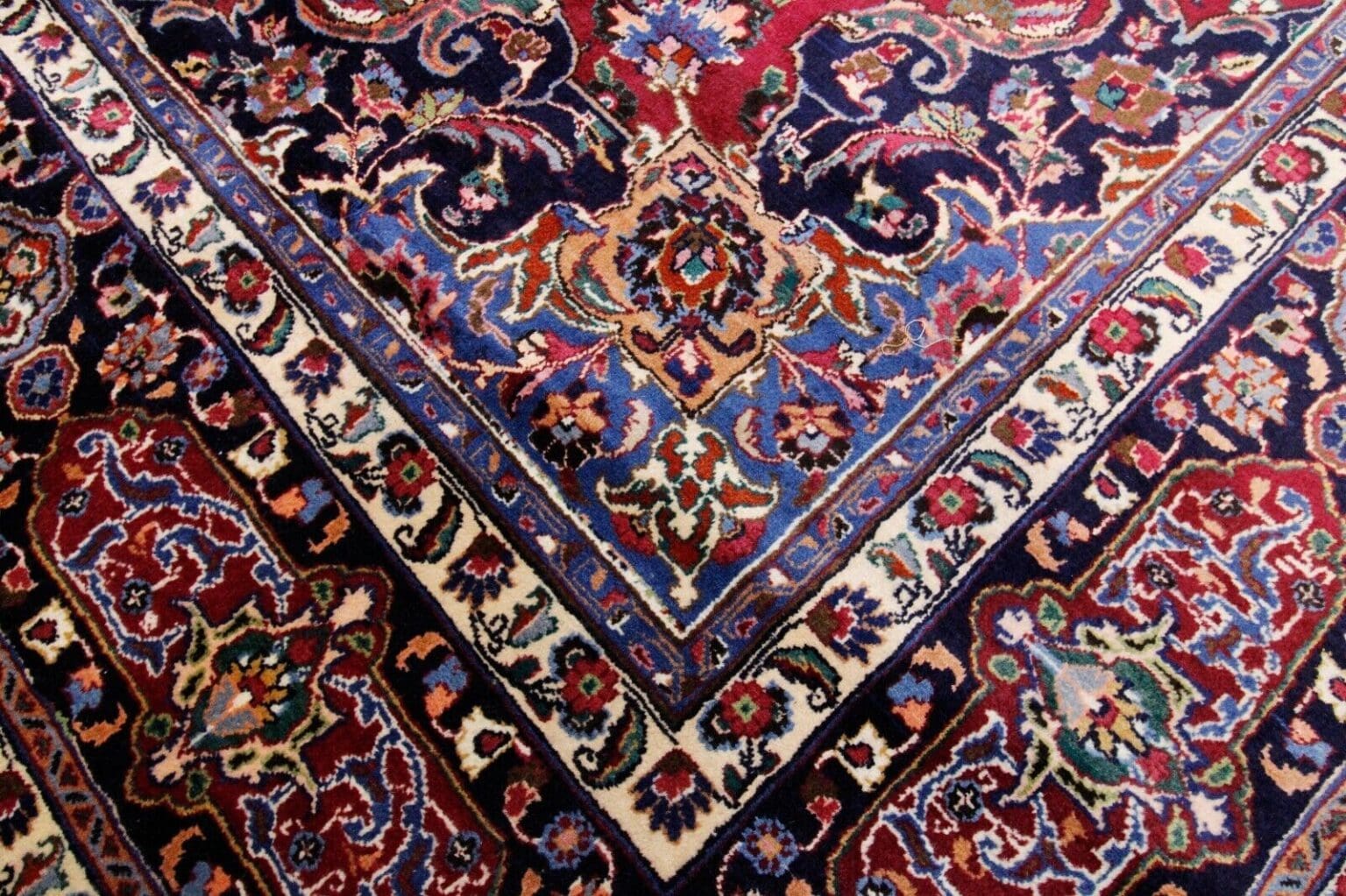 Perserteppich Mashad 406 x 296 cm Wolle handgeknüpft