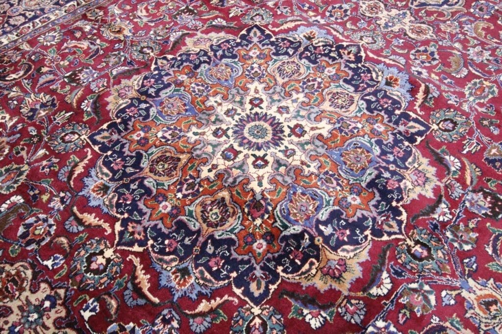 Perserteppich Mashad 406 x 296 cm Wolle handgeknüpft