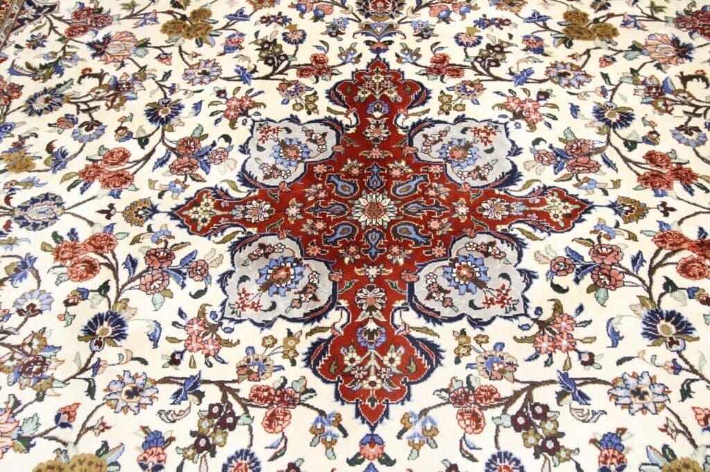 Perserteppich Keshan 395 x 298 cm Wolle handgeknüpft