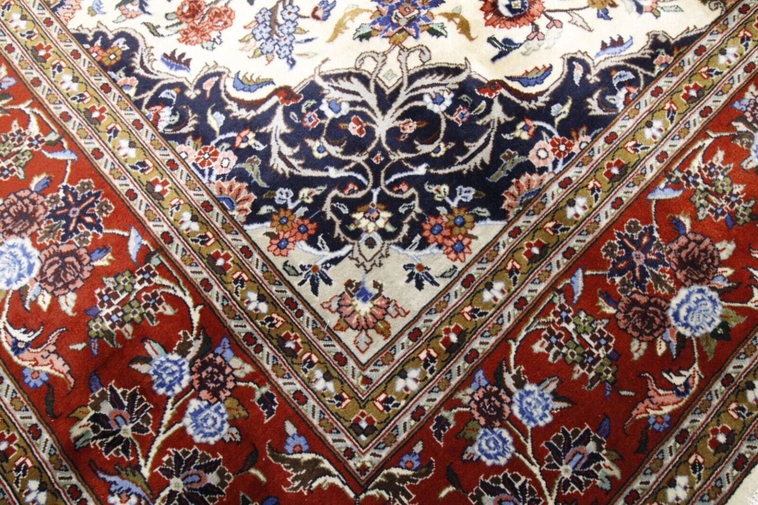 Perserteppich Keshan 395 x 298 cm Wolle handgeknüpft