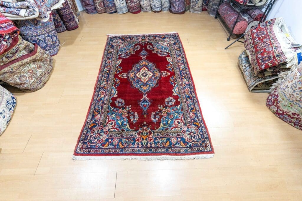 Perserteppich Hamedan 216 x 130 cm Wolle handgeknüpft