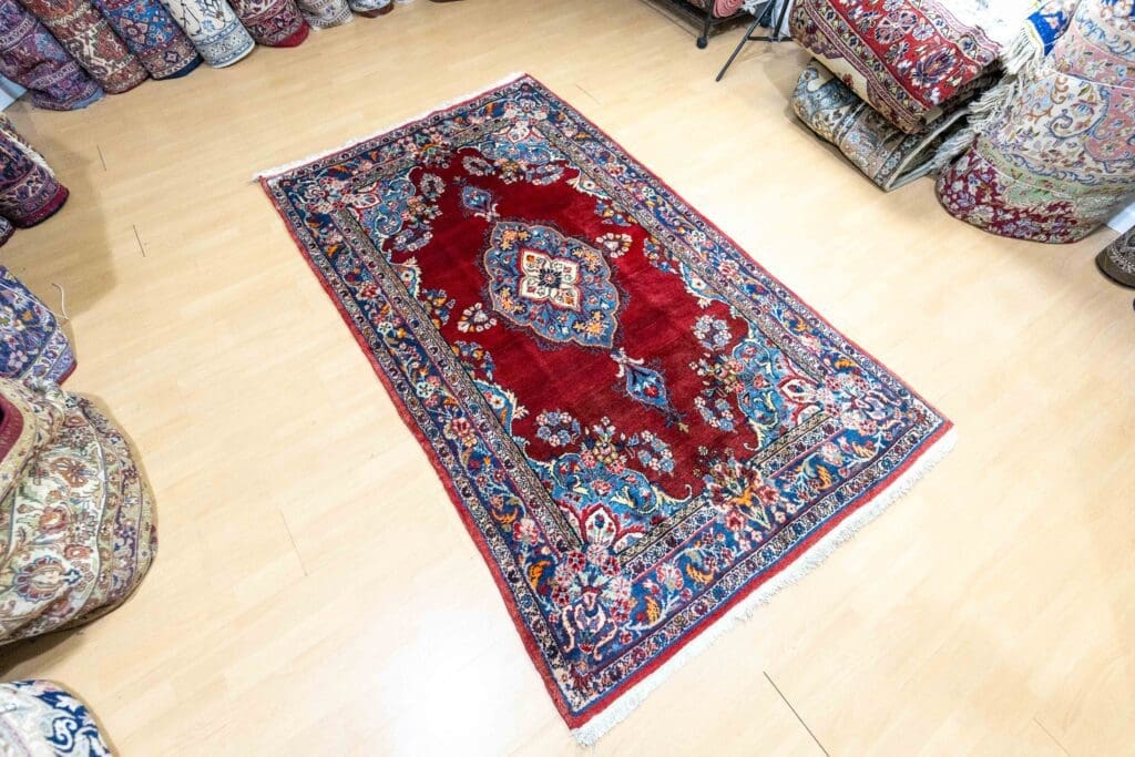 Perserteppich Hamedan 216 x 130 cm Wolle handgeknüpft