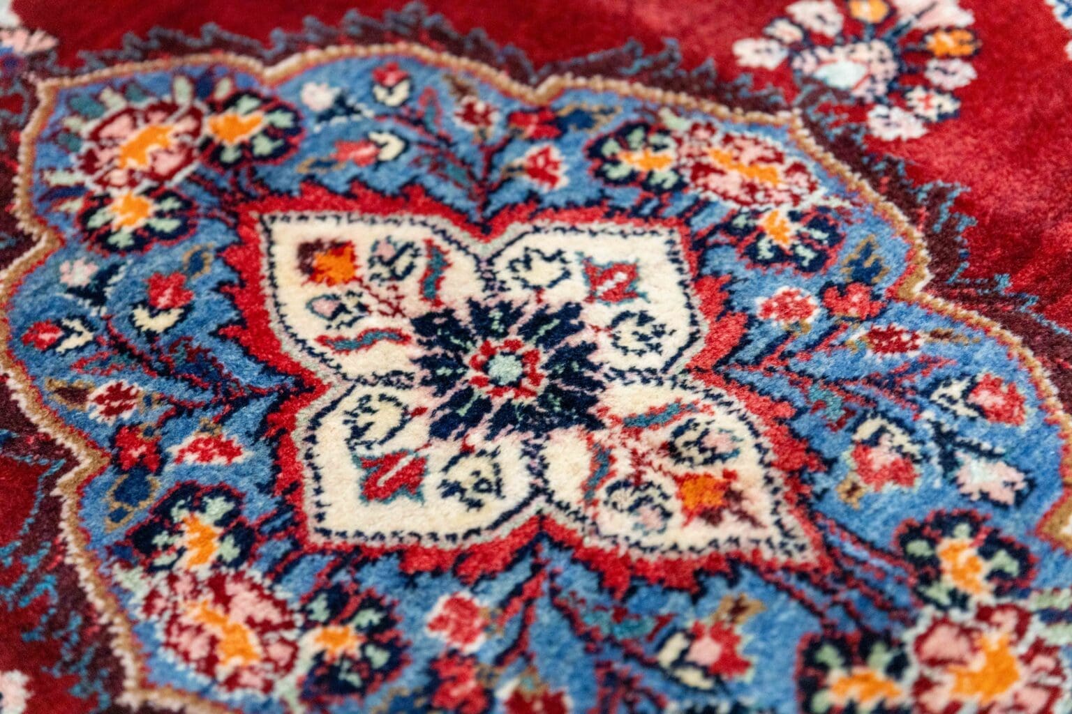 Perserteppich Hamedan 216 x 130 cm Wolle handgeknüpft