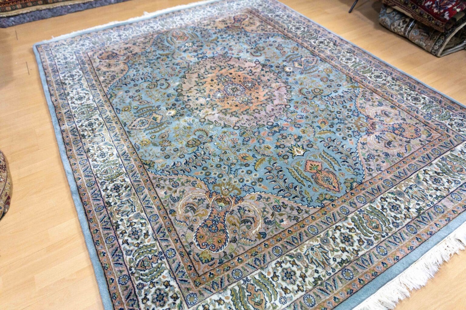 Orientteppich Indien 249 x 198 cm Wolle handgeknüpft