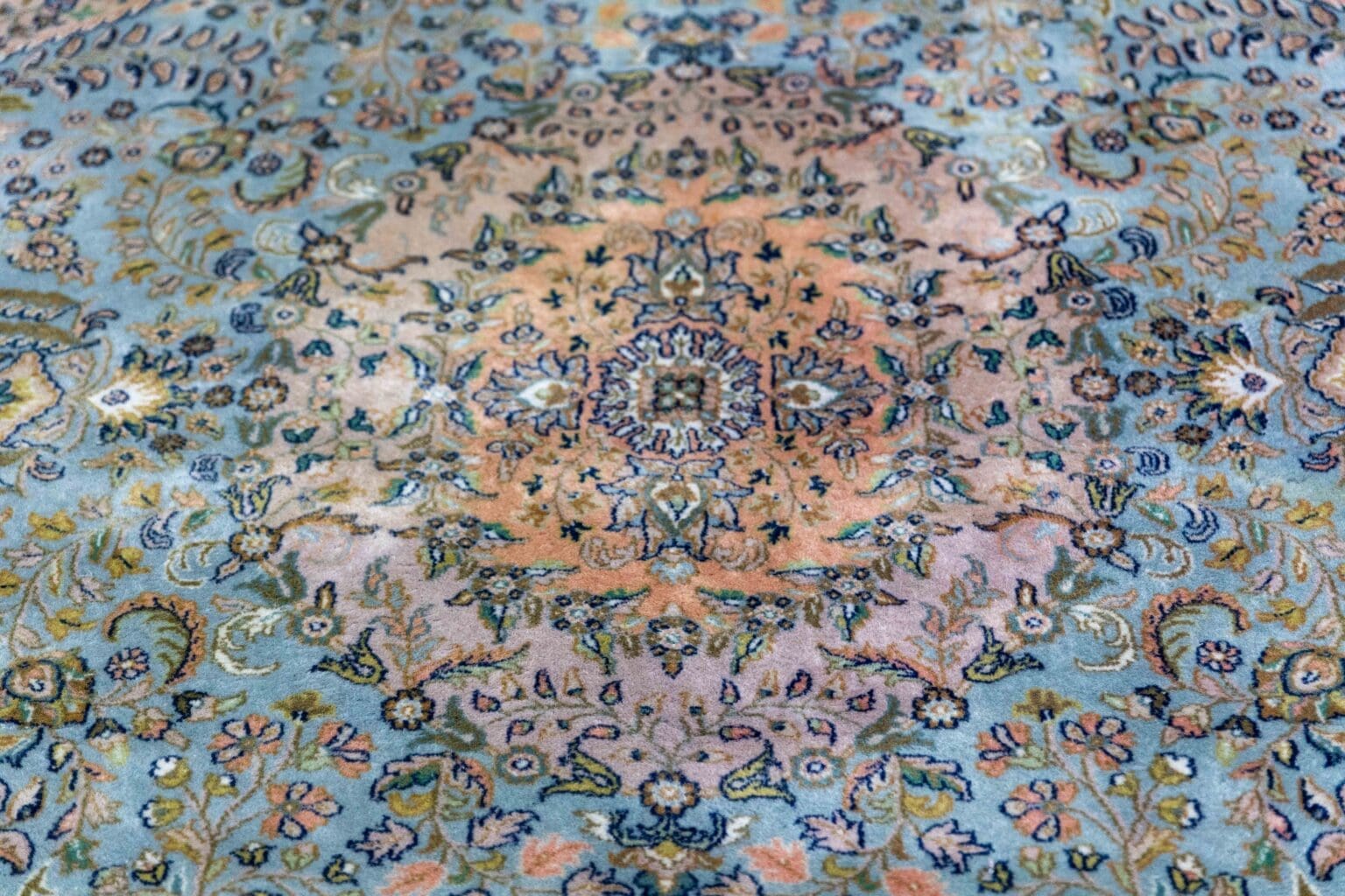 Orientteppich Indien 249 x 198 cm Wolle handgeknüpft