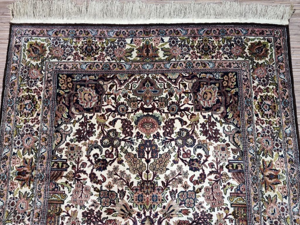 Orientteppich Kaschmir 186 x 125 cm Seide handgeknüpft