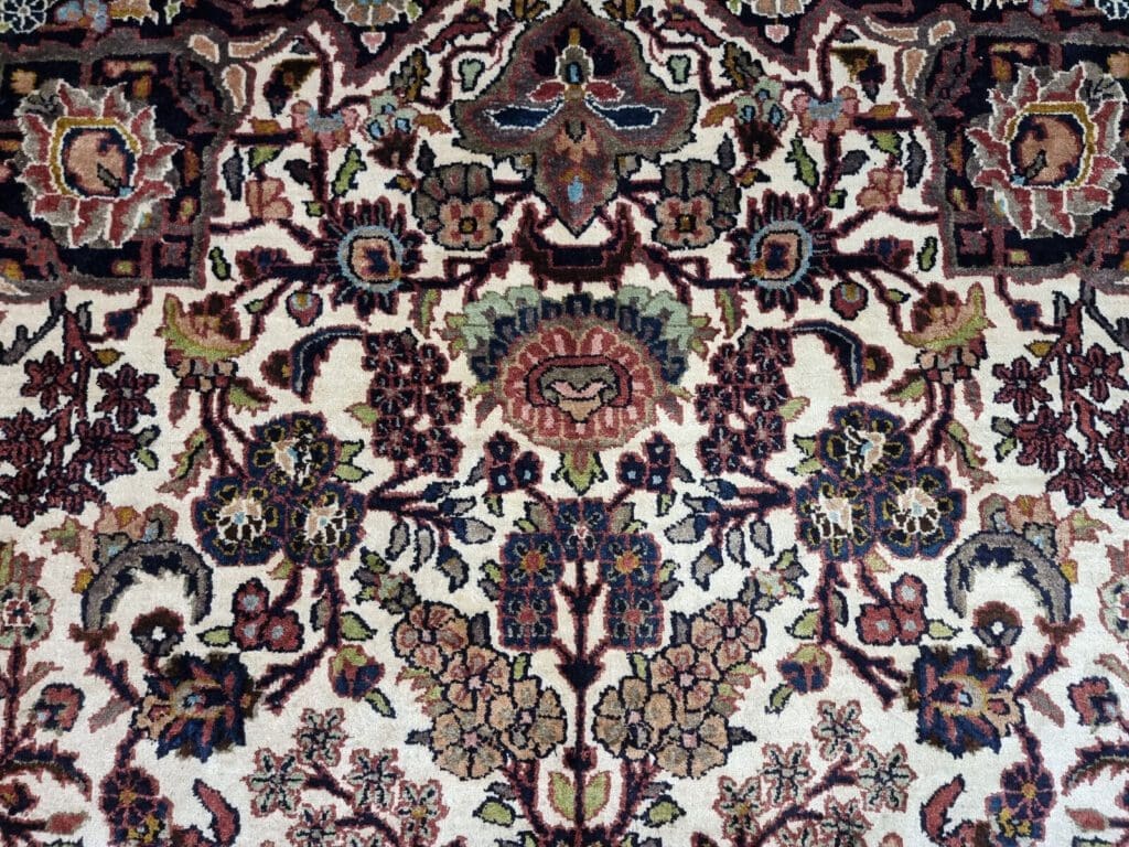 Orientteppich Kaschmir 186 x 125 cm Seide handgeknüpft