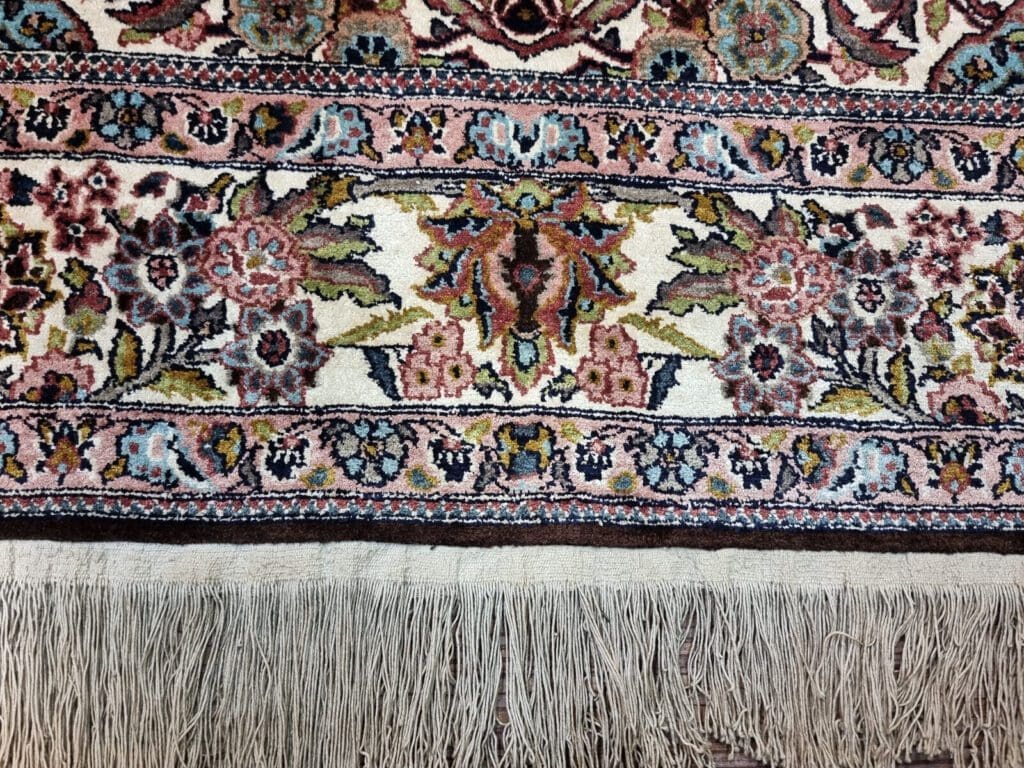 Orientteppich Kaschmir 186 x 125 cm Seide handgeknüpft