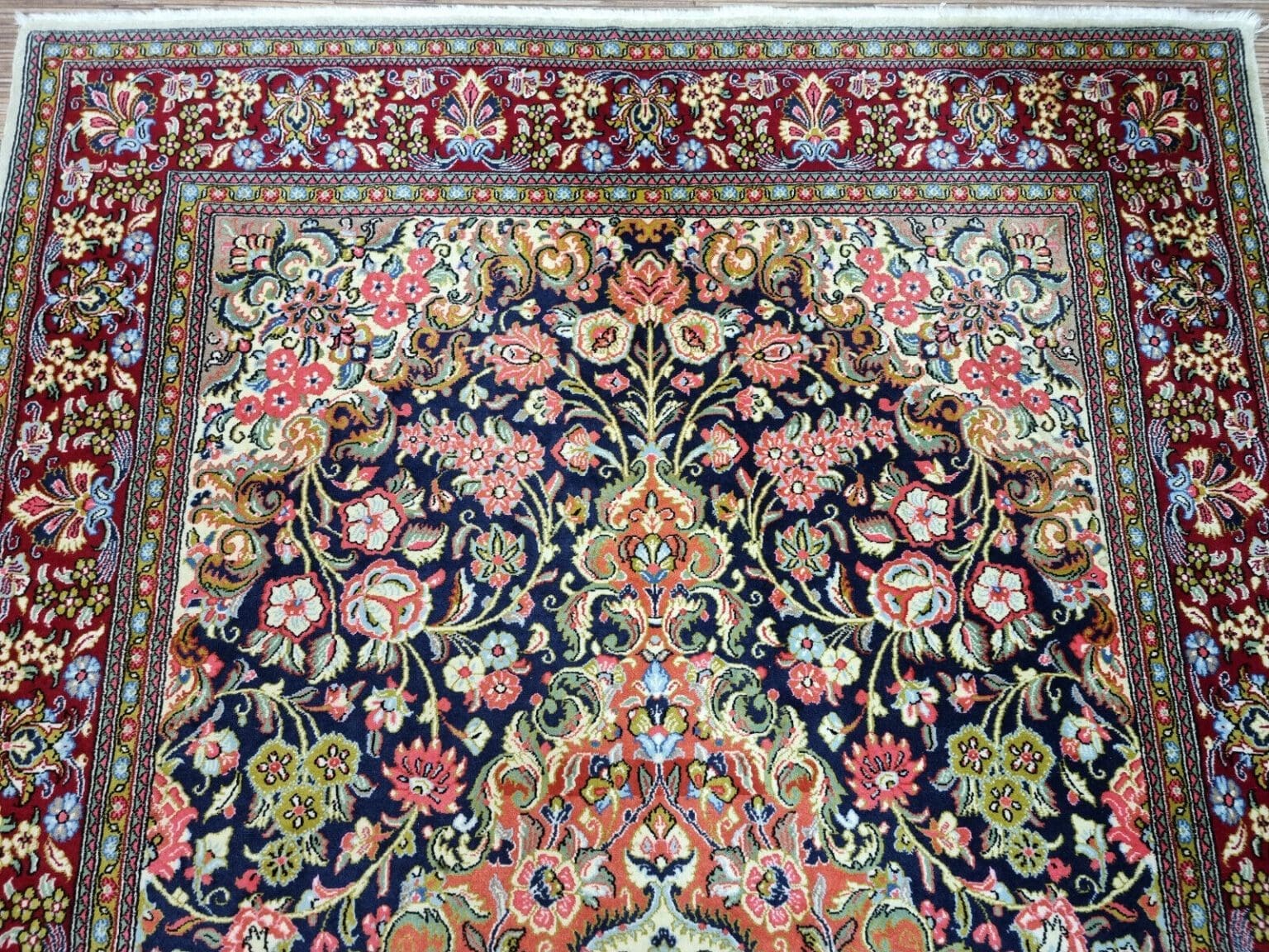 Perserteppich Ghom 212x147 cm Wolle handgeknüpft