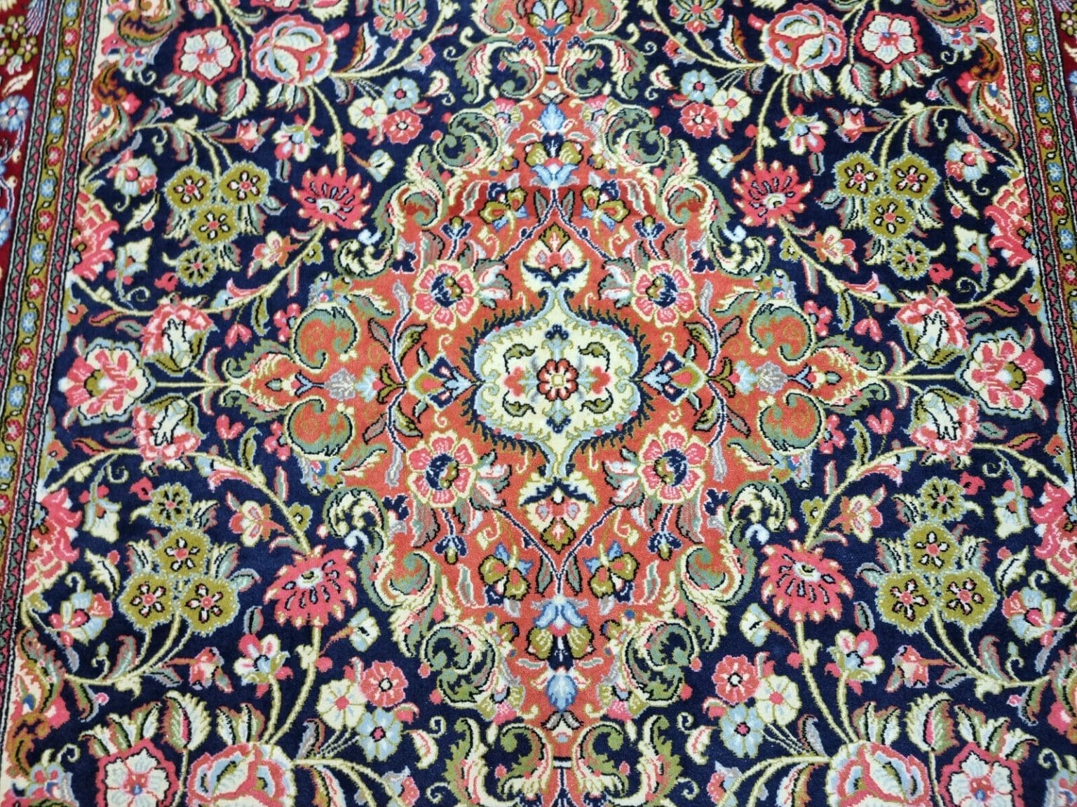 Perserteppich Ghom 212x147 cm Wolle handgeknüpft